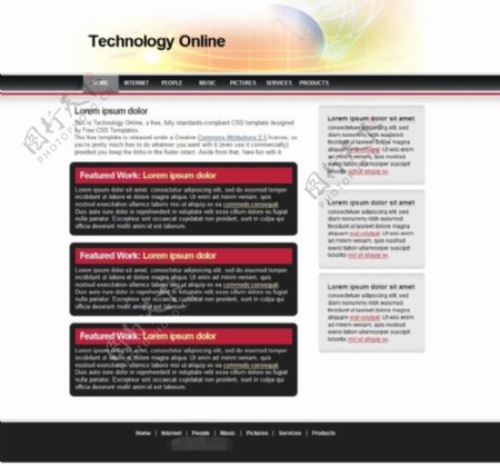 科技在线divcss企业网页模板