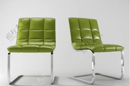 绿色现代单椅3d模型