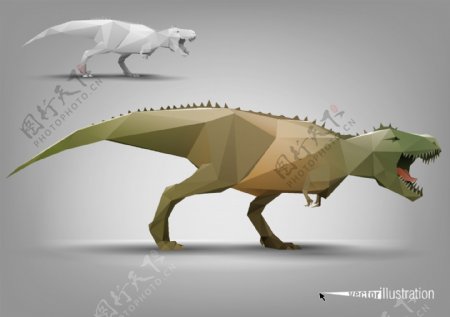 恐龙立体面模型