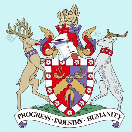 印花矢量图徽章标记城堡盾牌麋鹿免费素材