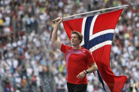 挪威国旗挪威运动员图片