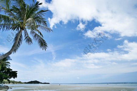 渡假地点风景旅游胜地海边沙滩天空