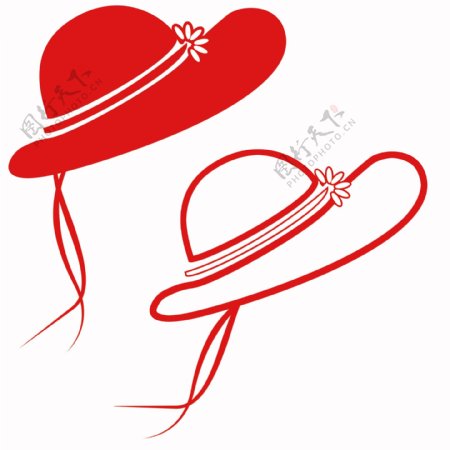 简单的女红帽