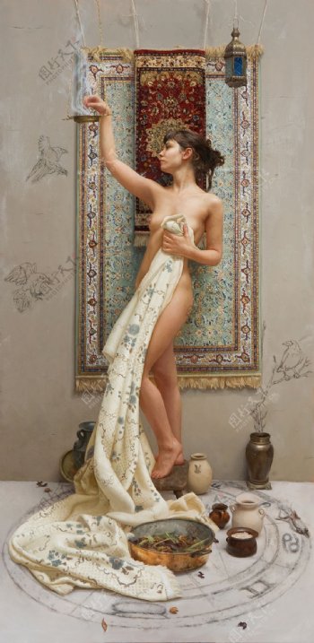 油画女人体图片