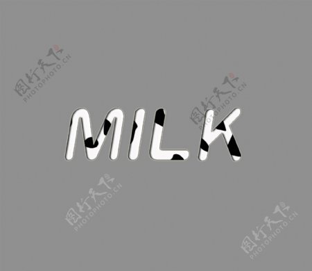 牛奶字体图片