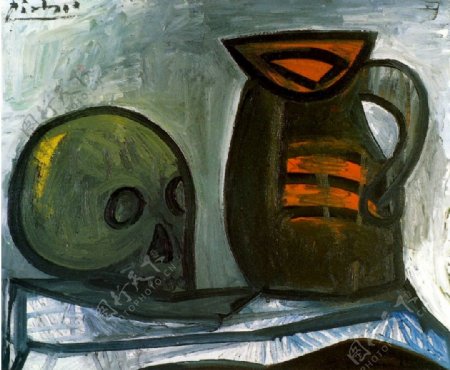 1946Cr鍍磂etpichet西班牙画家巴勃罗毕加索抽象油画人物人体油画装饰画