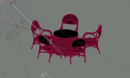 餐桌3d模型家具效果图68