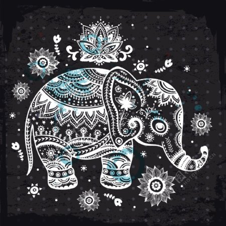 大象花纹图片