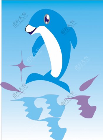 卡通海豚图片