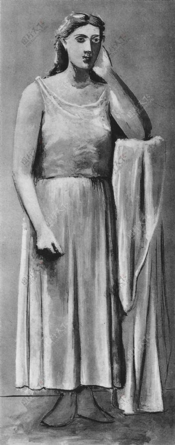 1924LaGrecque西班牙画家巴勃罗毕加索抽象油画人物人体油画装饰画