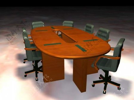 办公家具会议桌3d模型3d素材47