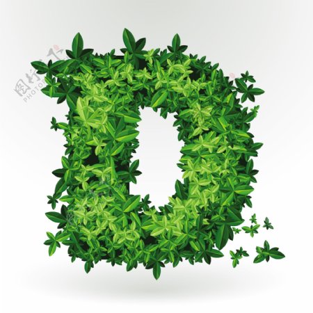 绿色的叶子700hPa矢量字母