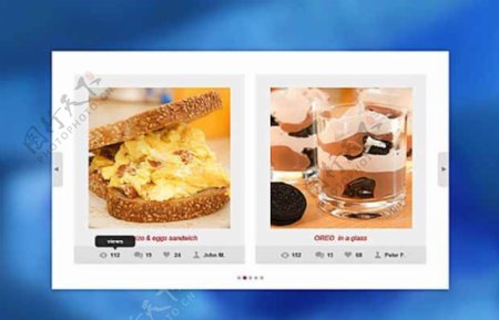 食品网站UI界面素材