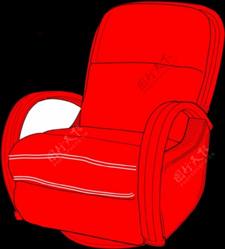 休闲椅红
