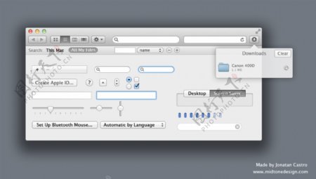 狮子OSX用户界面工具箱PSD