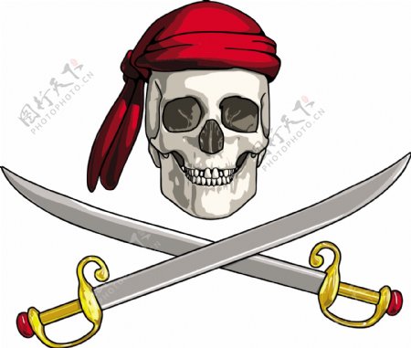 海盗标志矢量素材