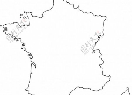 法国地图矢量图像