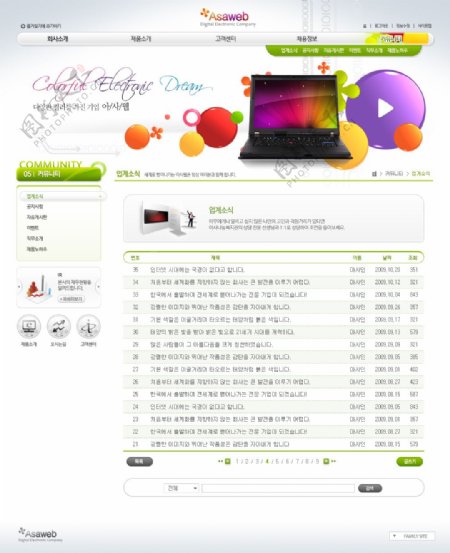 韩国华丽的某品牌网站全站psd网页模版
