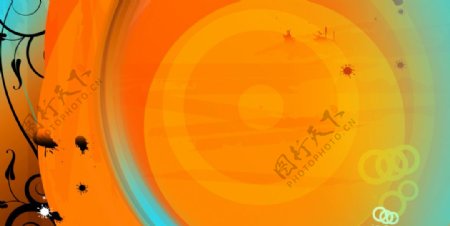 橙色平面动画背景素材