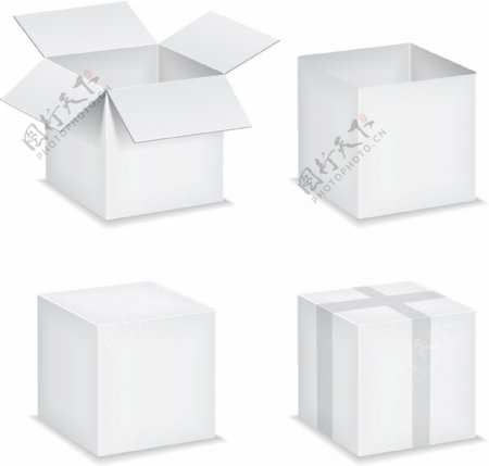 白盒模板矢量素材