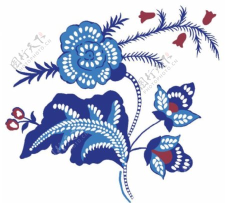 位图色彩优雅植物花卉蓝色免费素材