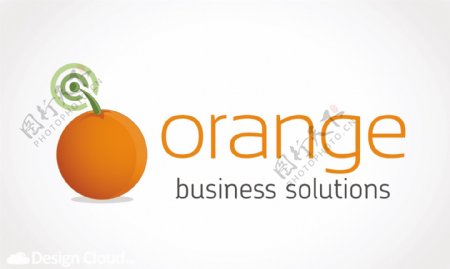 橙色的商业设计矢量标志