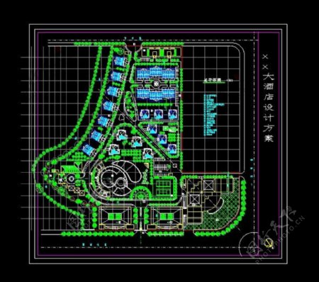 xx景观园林酒店CAD规划设计方案图纸