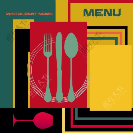 餐厅创意菜单矢量设计