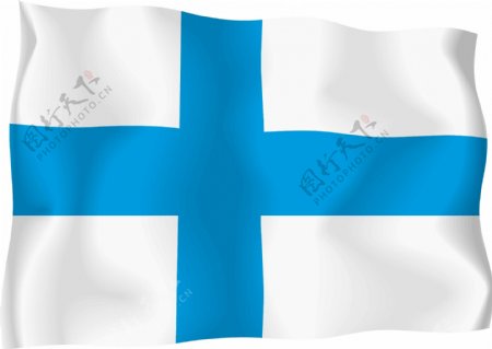 芬兰国旗矢量