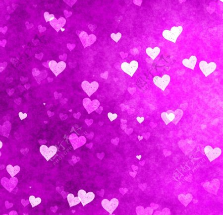 紫色爱心背景图片