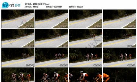 公路自行车比赛高清实拍视频素材