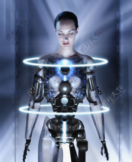 未来科技商务美女机器人图片