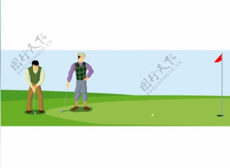 高尔夫运动flash矢量动画