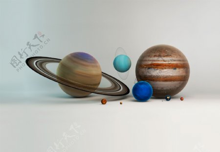 太阳系行星3D模型图片