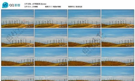 高原风力发电高清实拍视频素材