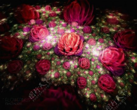 3D梦幻抽象花朵壁纸系列02图片