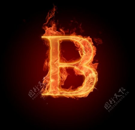 火焰字母B效果图片