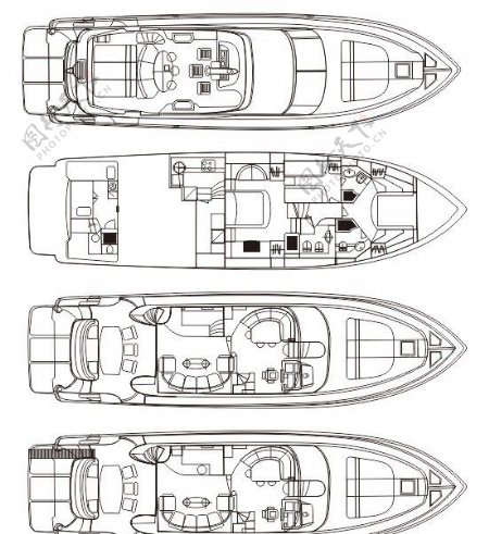 金澳64英尺豪华飞桥游艇平面结构图图片