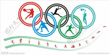 奥运五环体育标识图片