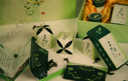清新绿茶系列包装图片