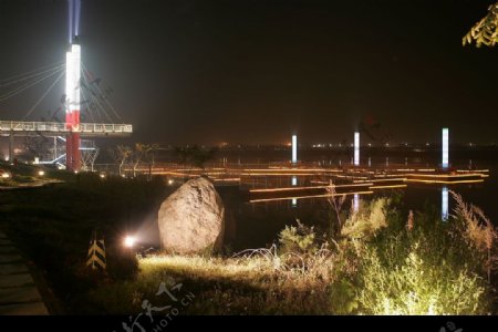 灞桥夜景001图片