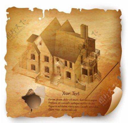 房屋建筑城堡别墅模型图片