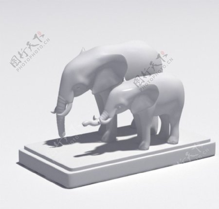 大象动物雕塑模型图片