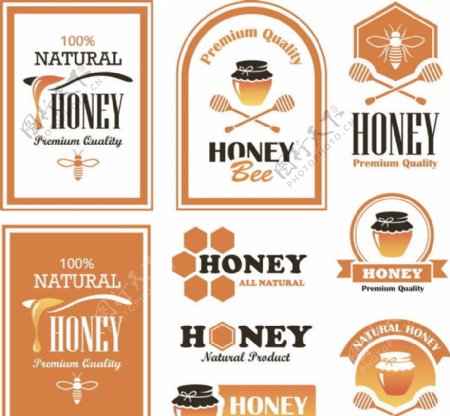 蜜蜂蜂蜜标签图片