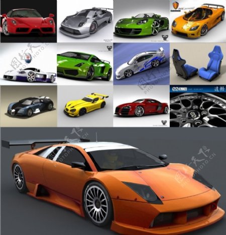 3dsmax跑车模型图片