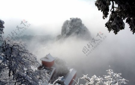 道教圣地古建筑群自然景观图片