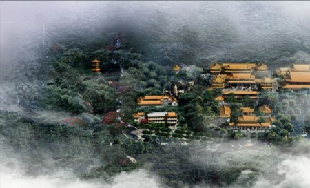 寺院景观效果图图片