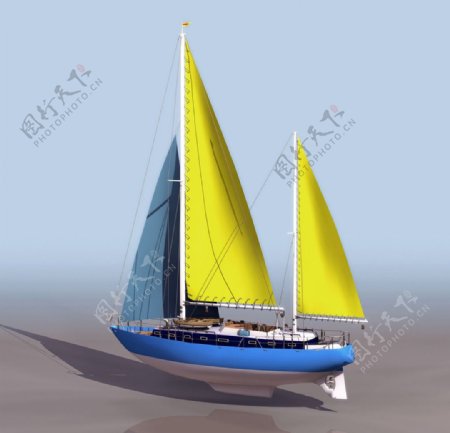 3D精美帆船模型图片
