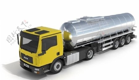 油罐汽车3D模型图片