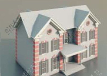 欧式别墅3D模型图片